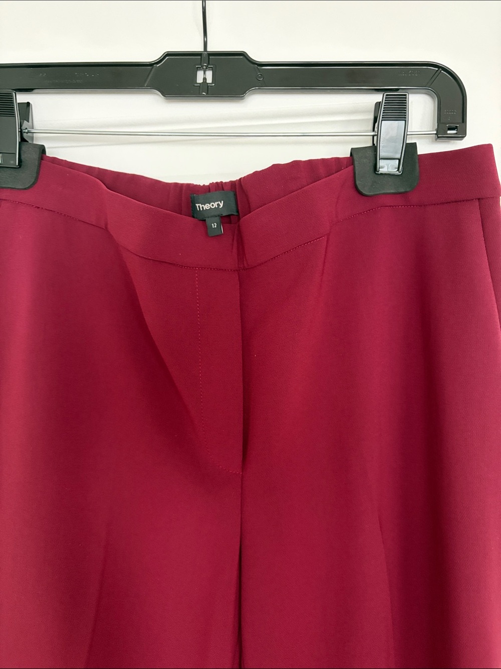 Theory Women's Deep Wine Straight-Leg Trousers